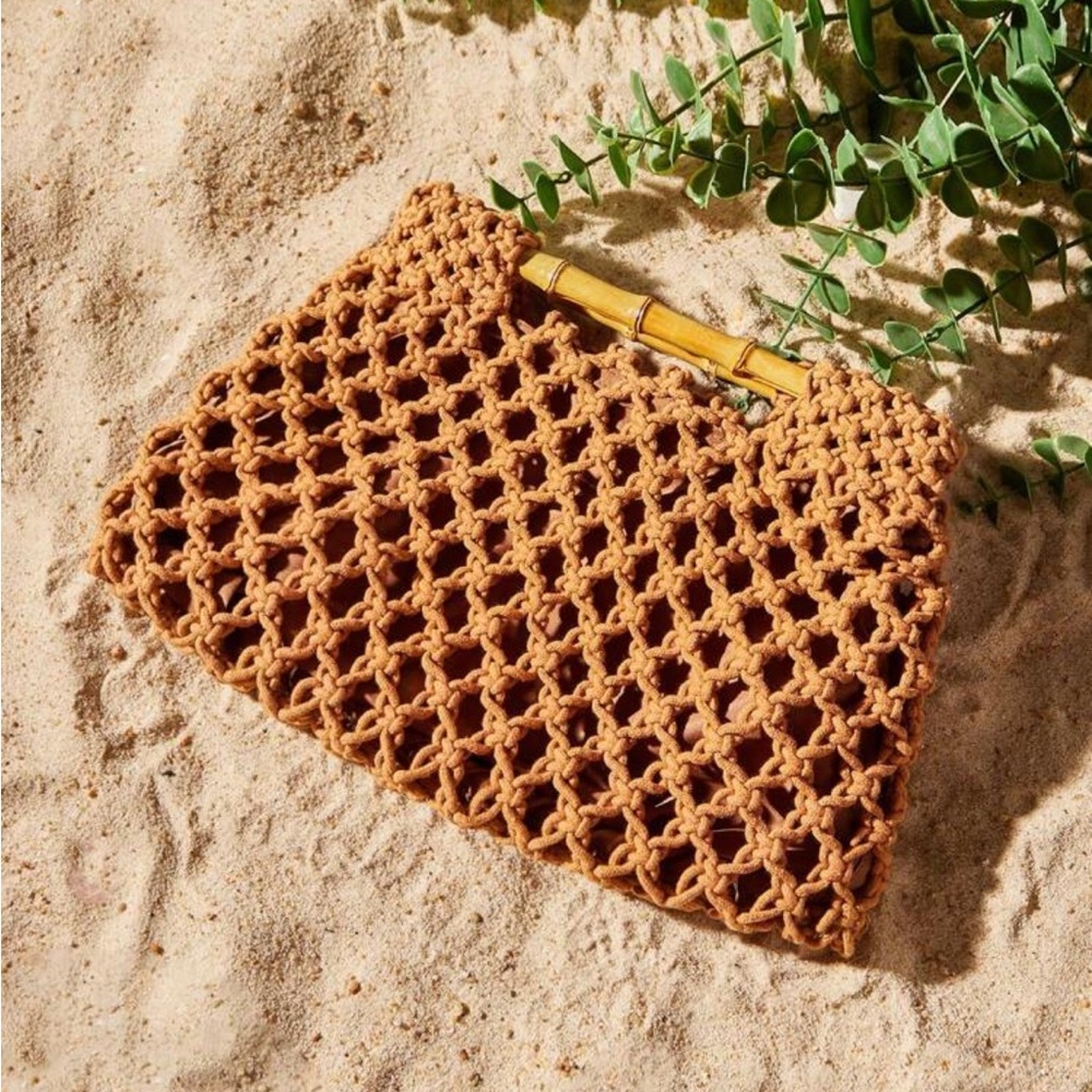 Handcrafted Tan Woven Bag - Picture 2 of 6